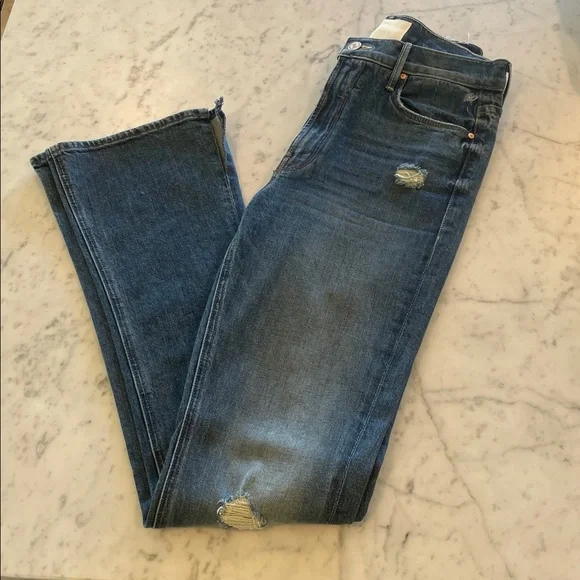 Mother The High Waisted Runaway Slice Heel Jean size 28 worn twice